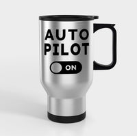 Thumbnail for Auto Pilot ON Designed Travel Mugs (With Holder)