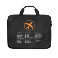 Thumbnail for Aviation Alphabet 2 Designed Laptop & Tablet Bags
