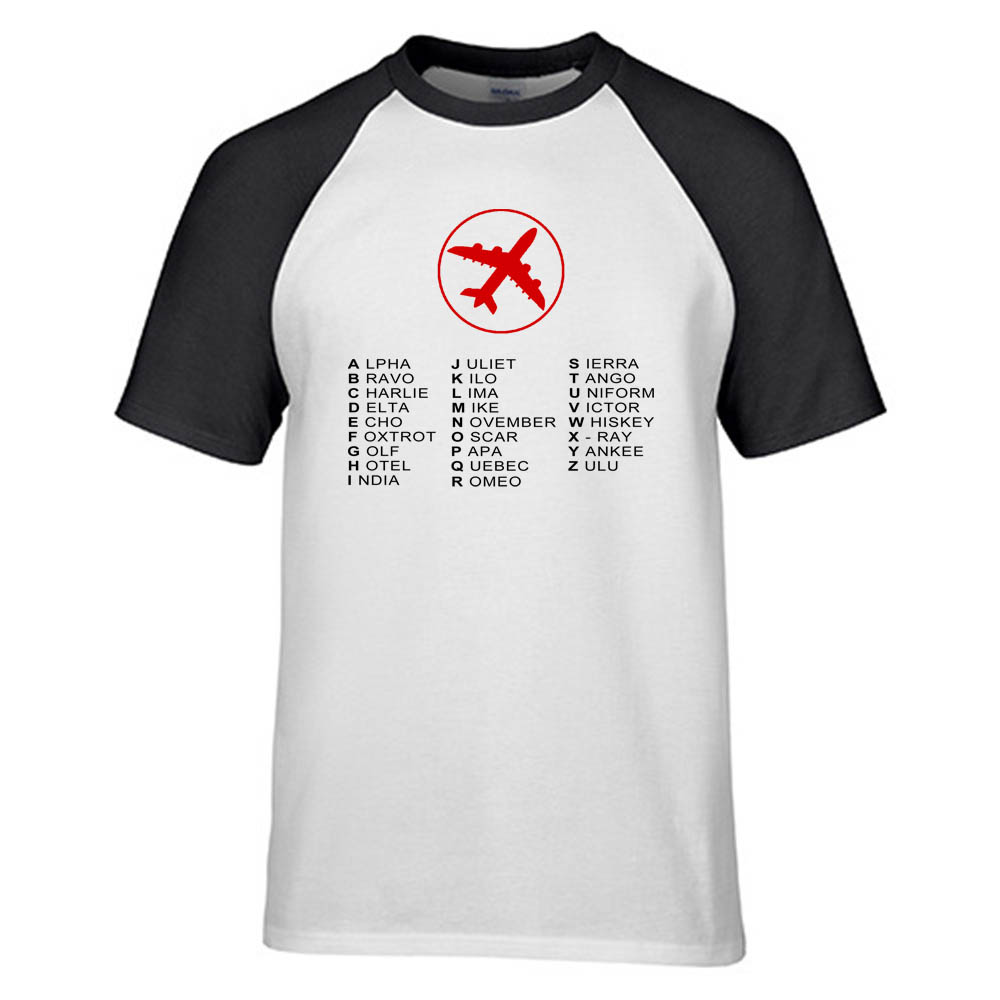 Aviation Alphabet 2 Designed Raglan T-Shirts