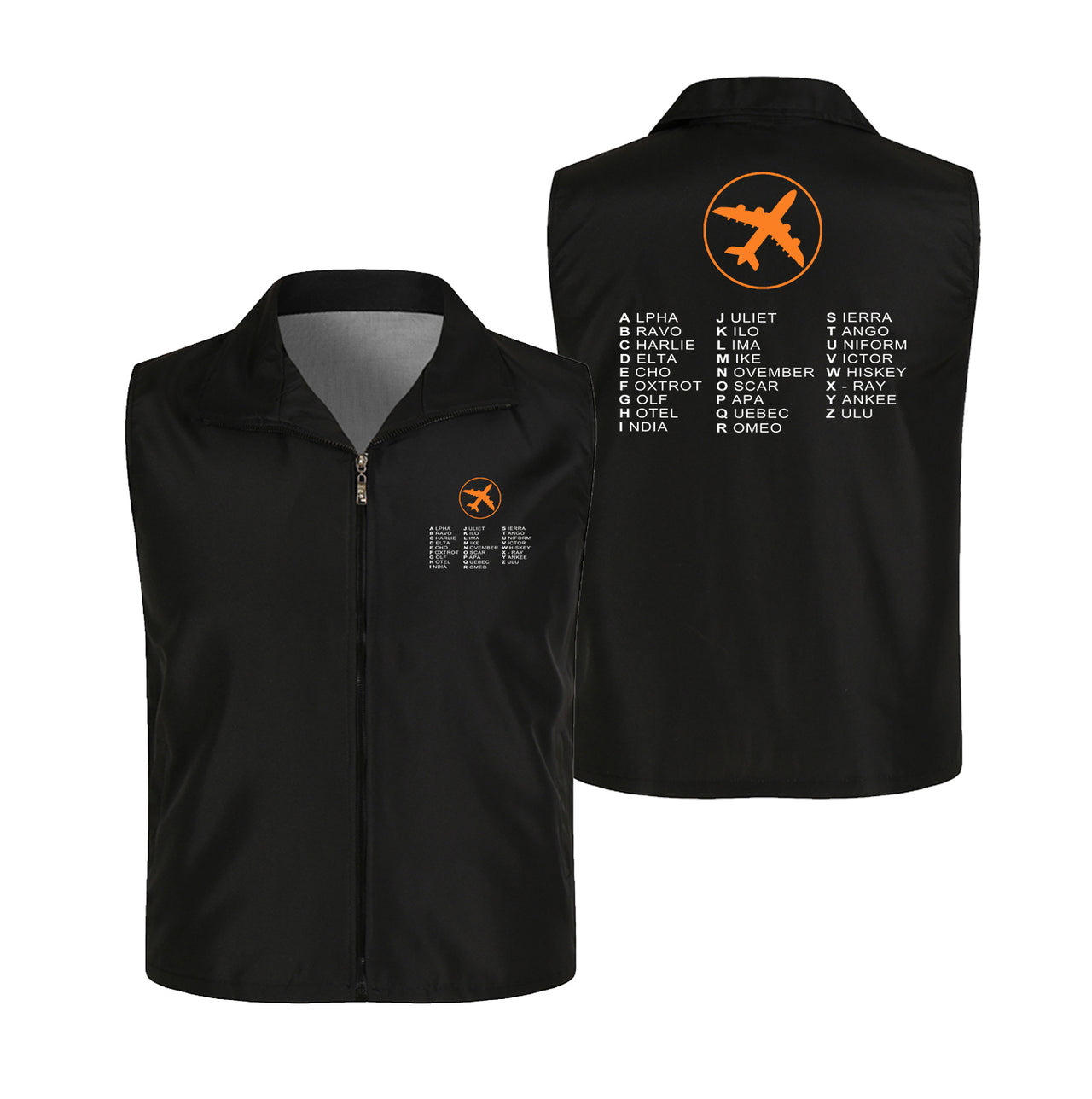 Aviation Alphabet 2 Designed Thin Style Vests
