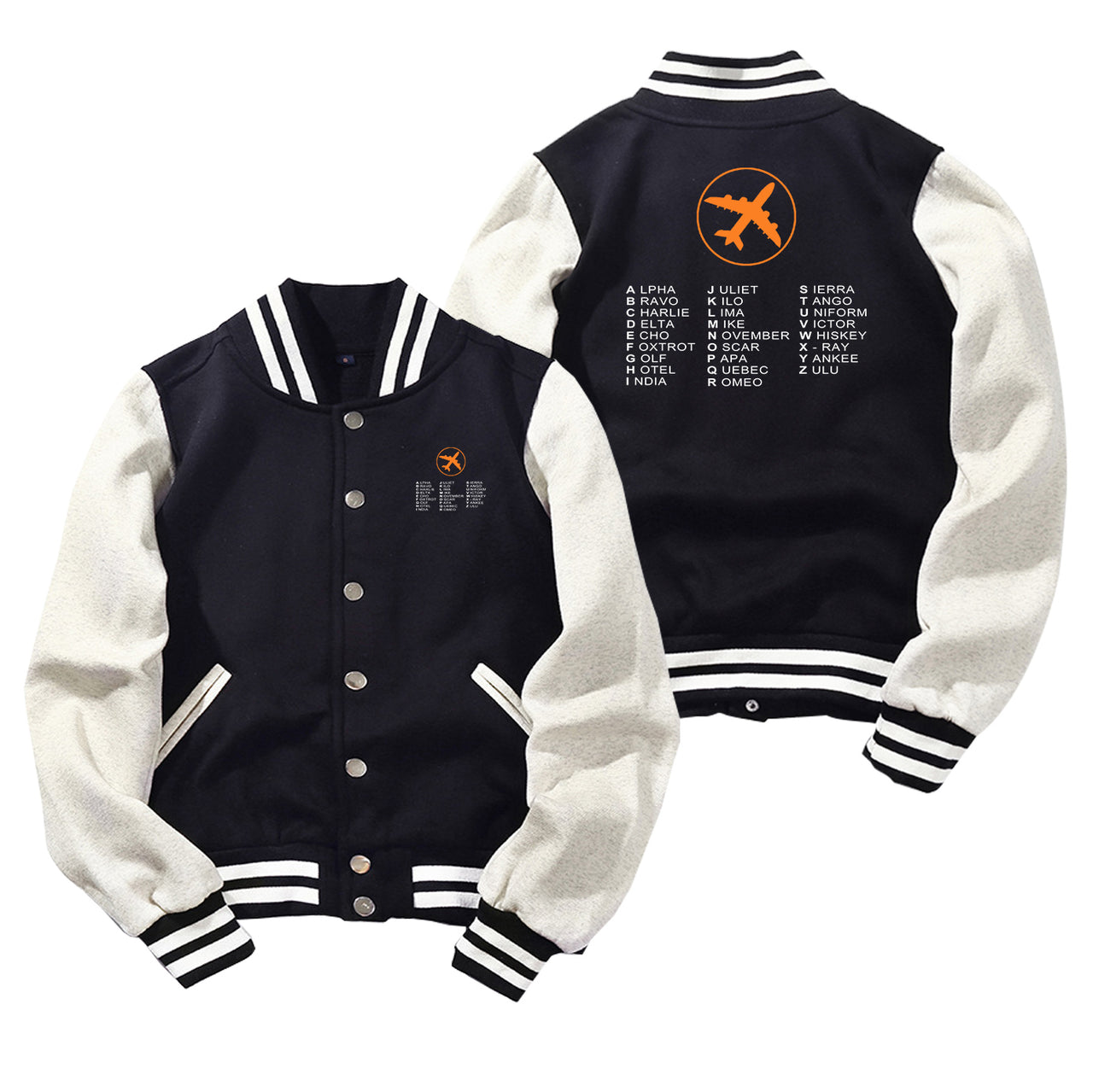 Aviation Alphabet 2 Designed Baseball Style Jackets