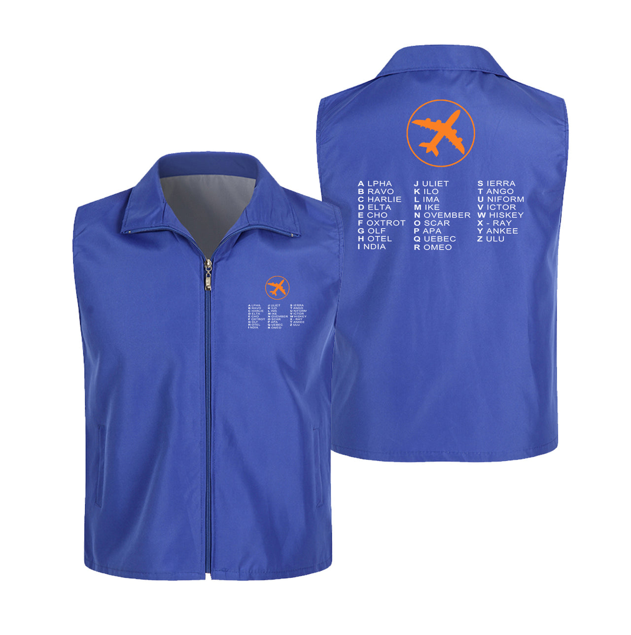 Aviation Alphabet 2 Designed Thin Style Vests