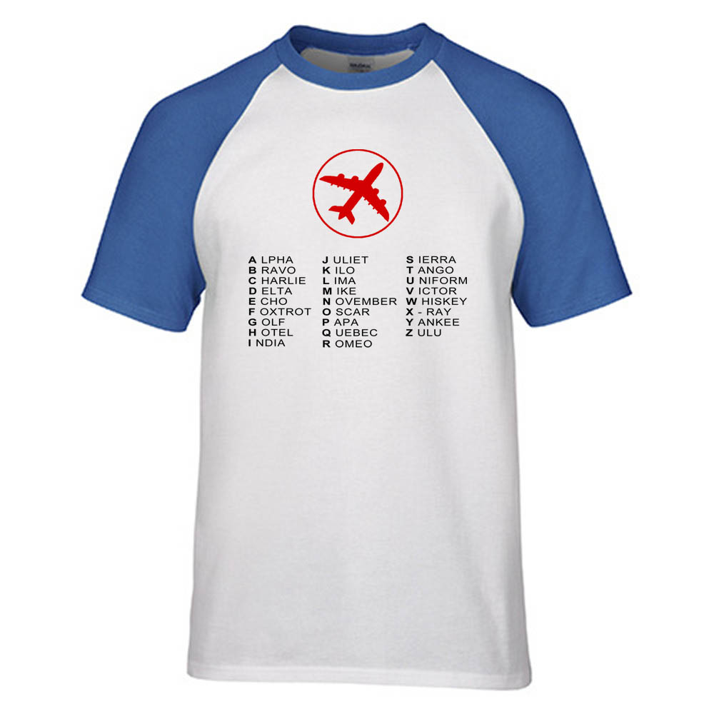 Aviation Alphabet 2 Designed Raglan T-Shirts