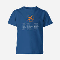Thumbnail for Aviation Alphabet 2 Designed Children T-Shirts