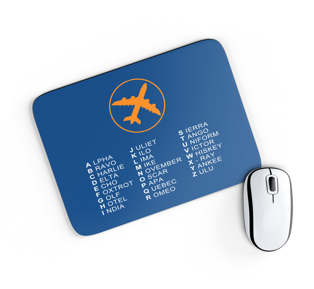 Aviation Alphabet 2 Designed Mouse Pads