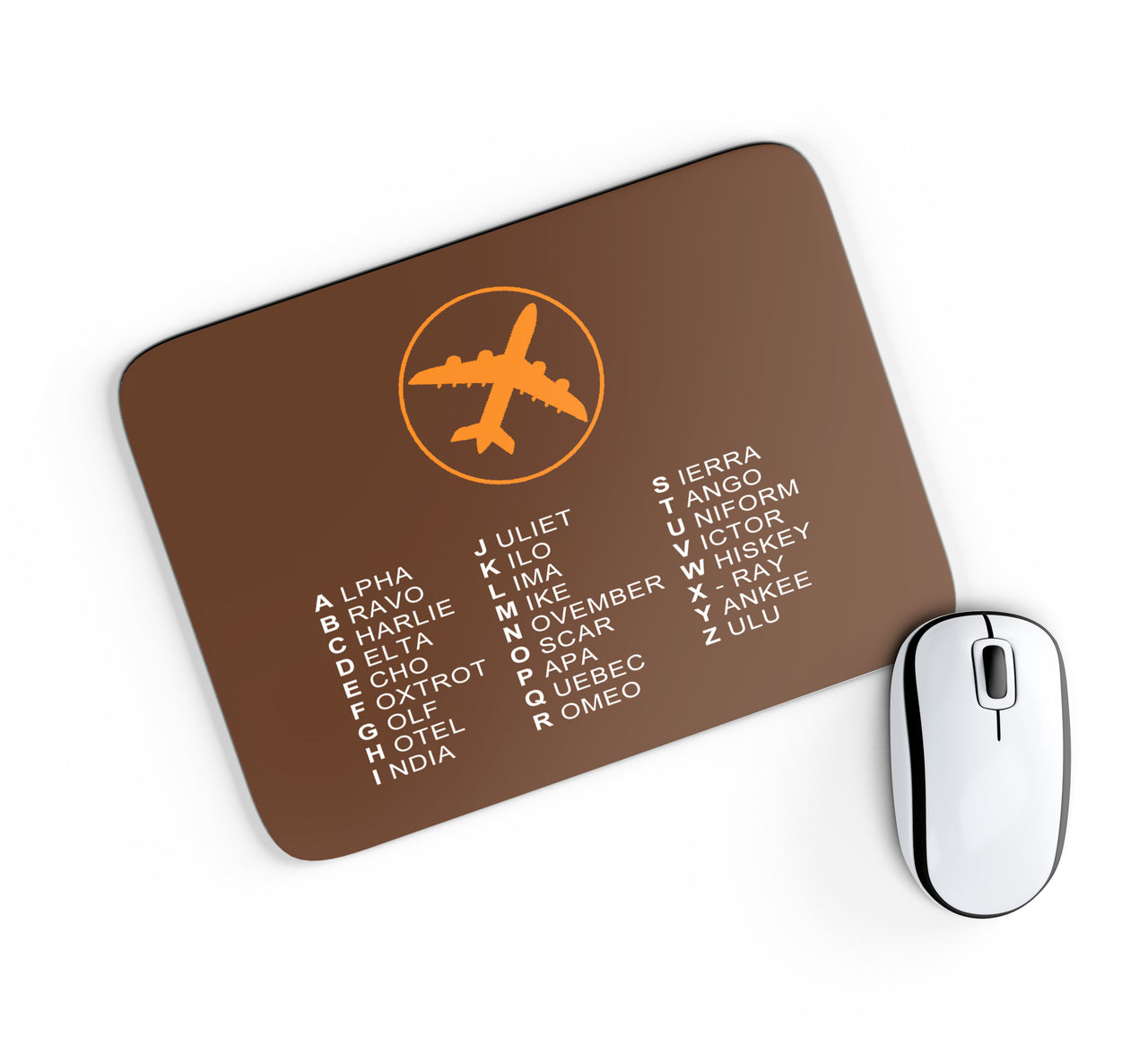 Aviation Alphabet 2 Designed Mouse Pads