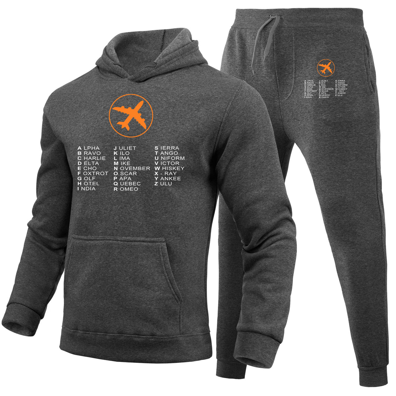 Aviation Alphabet 2 Designed Hoodies & Sweatpants Set