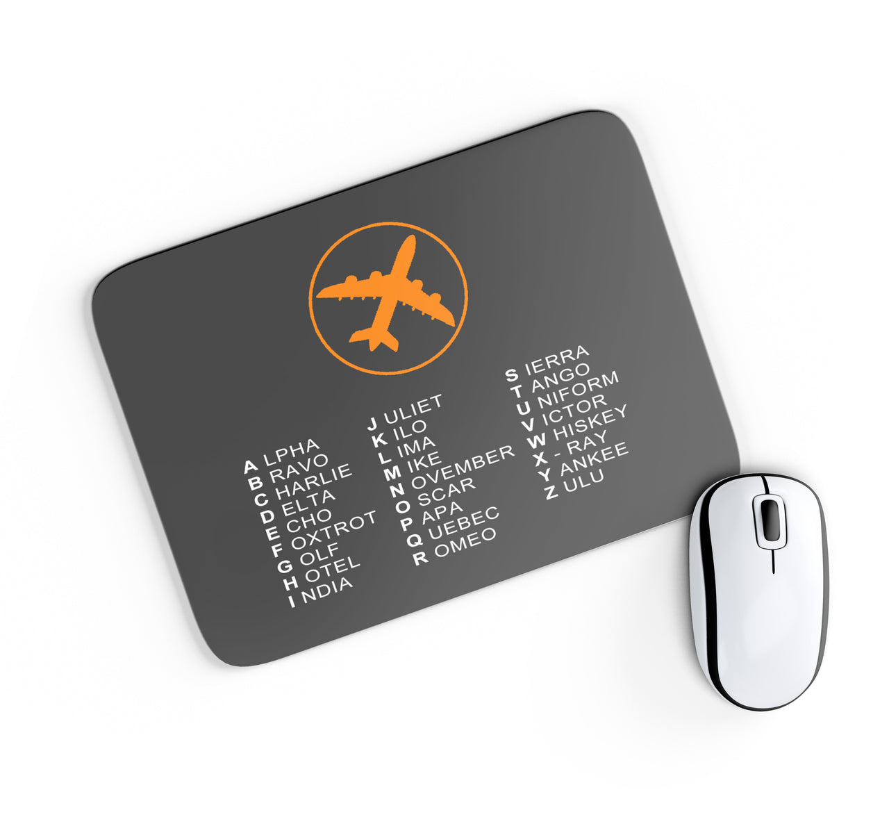 Aviation Alphabet 2 Designed Mouse Pads