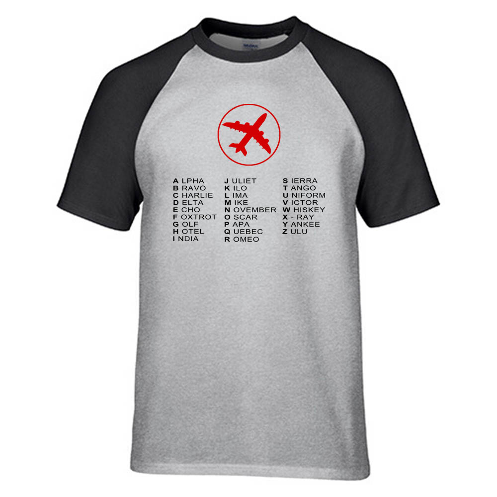 Aviation Alphabet 2 Designed Raglan T-Shirts