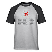Thumbnail for Aviation Alphabet 2 Designed Raglan T-Shirts