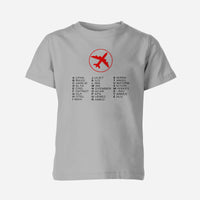 Thumbnail for Aviation Alphabet 2 Designed Children T-Shirts