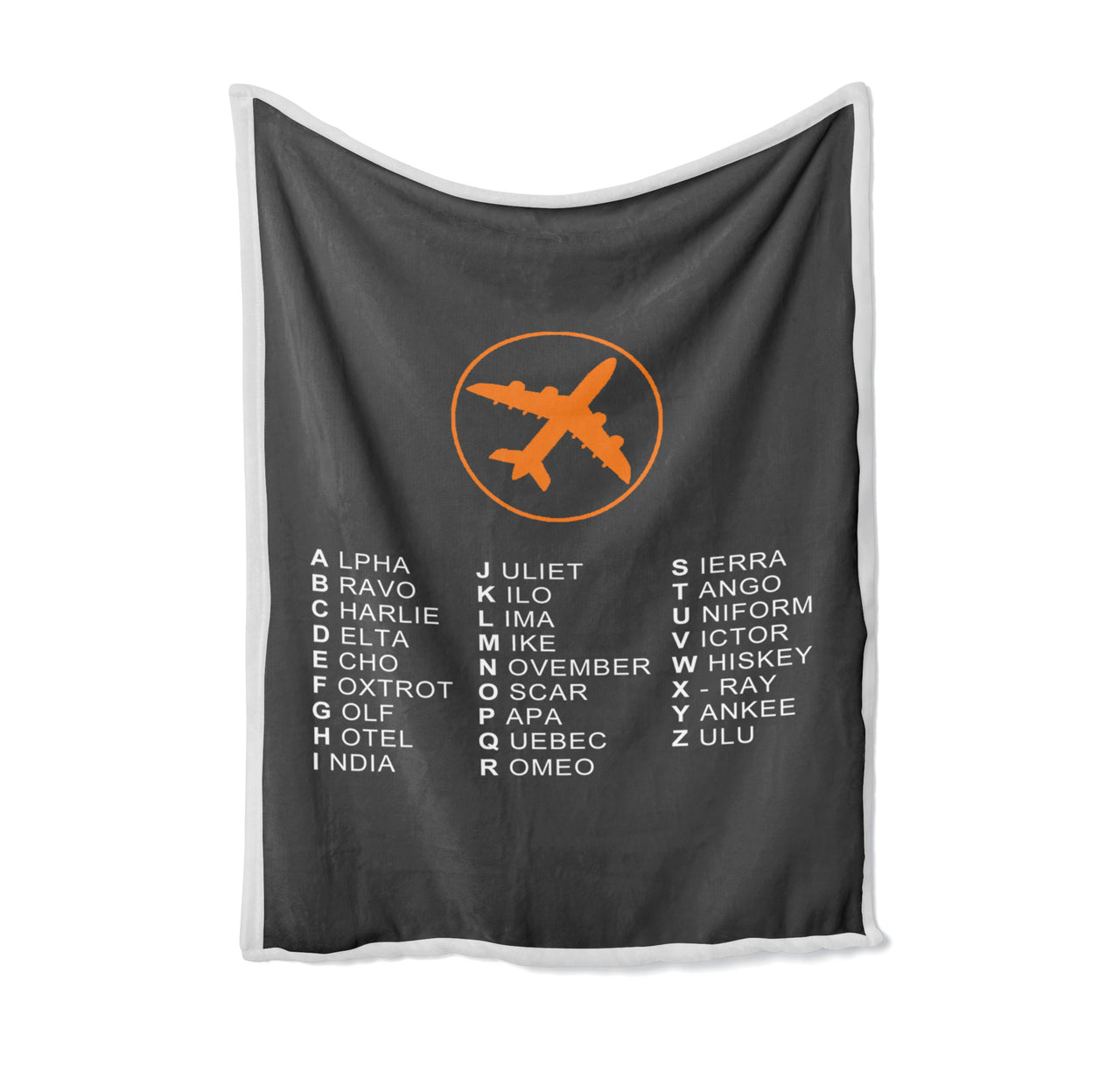 Aviation Alphabet 2 Designed Bed Blankets & Covers
