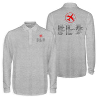 Thumbnail for Aviation Alphabet 2 Designed Long Sleeve Polo T-Shirts (Double-Side)
