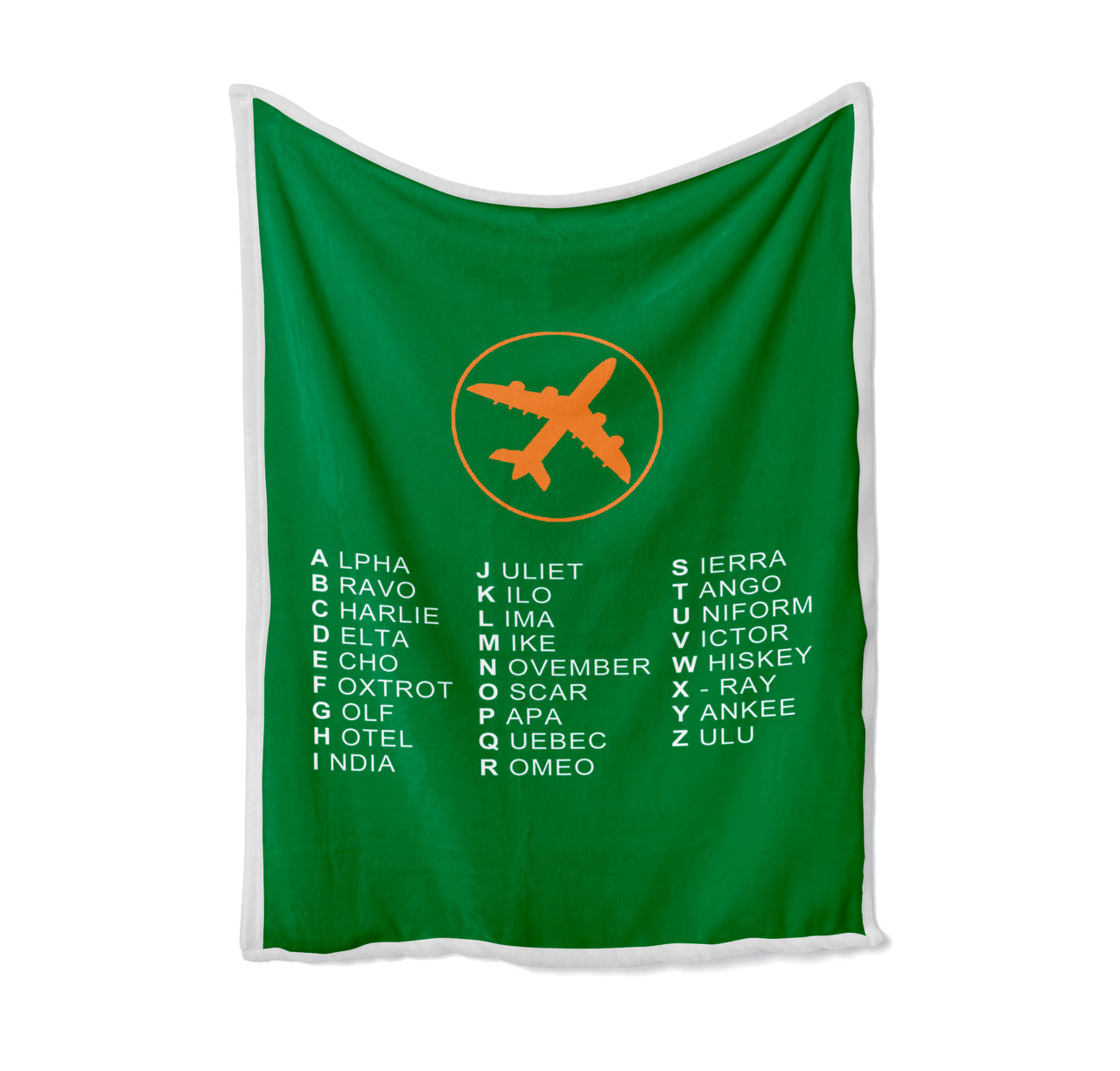 Aviation Alphabet 2 Designed Bed Blankets & Covers