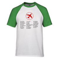 Thumbnail for Aviation Alphabet 2 Designed Raglan T-Shirts