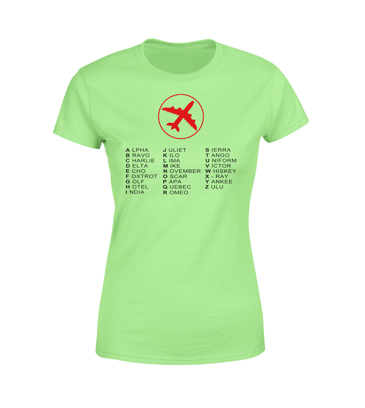 Aviation Alphabet 2 Designed Women T-Shirts