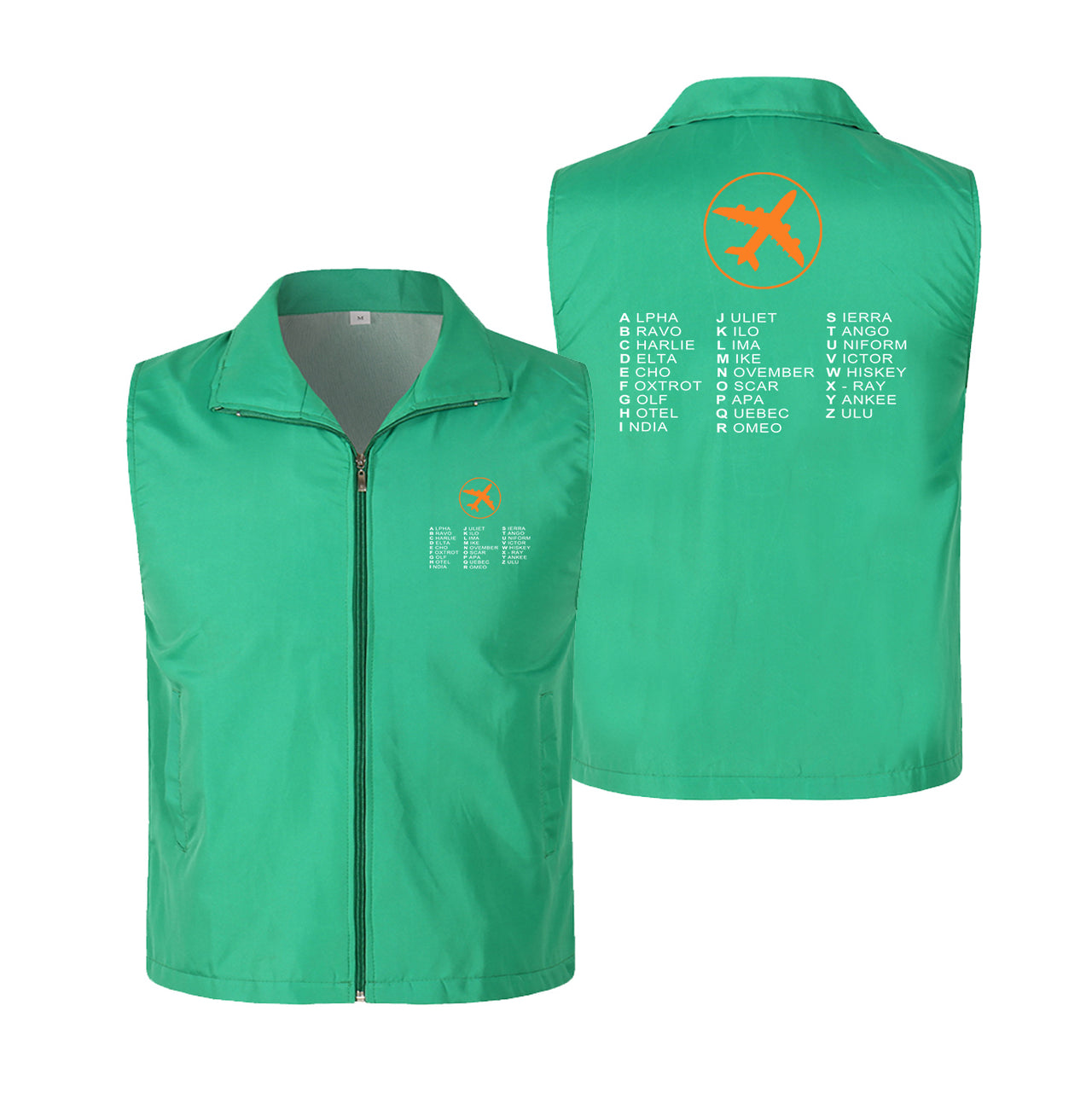 Aviation Alphabet 2 Designed Thin Style Vests