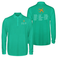 Thumbnail for Aviation Alphabet 2 Designed Long Sleeve Polo T-Shirts (Double-Side)