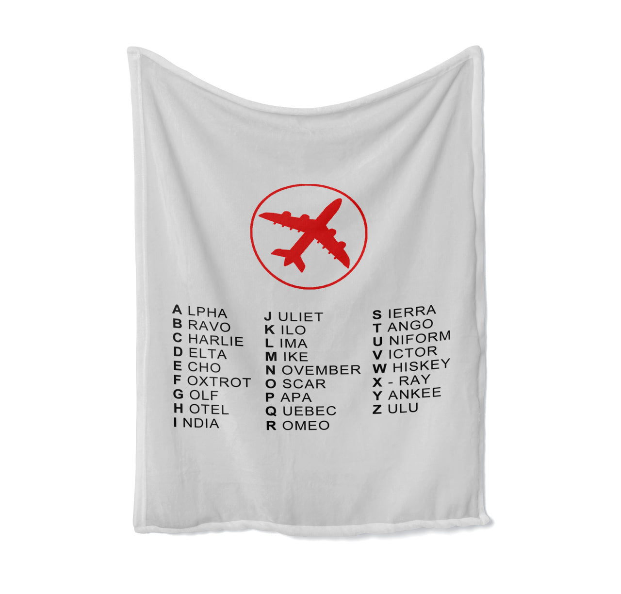 Aviation Alphabet 2 Designed Bed Blankets & Covers
