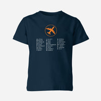 Thumbnail for Aviation Alphabet 2 Designed Children T-Shirts