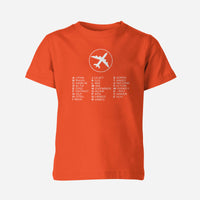 Thumbnail for Aviation Alphabet 2 Designed Children T-Shirts