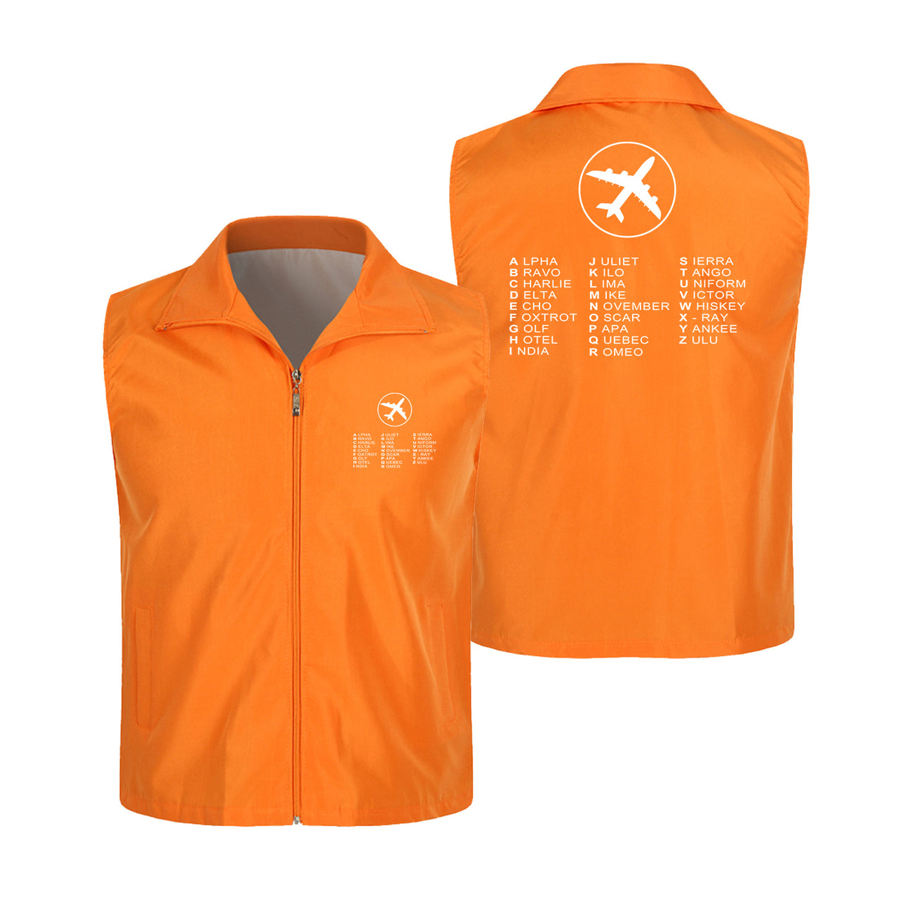Aviation Alphabet 2 Designed Thin Style Vests