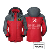 Thumbnail for Aviation Alphabet 2 Designed Thick Winter Jackets