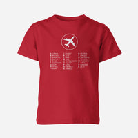 Thumbnail for Aviation Alphabet 2 Designed Children T-Shirts