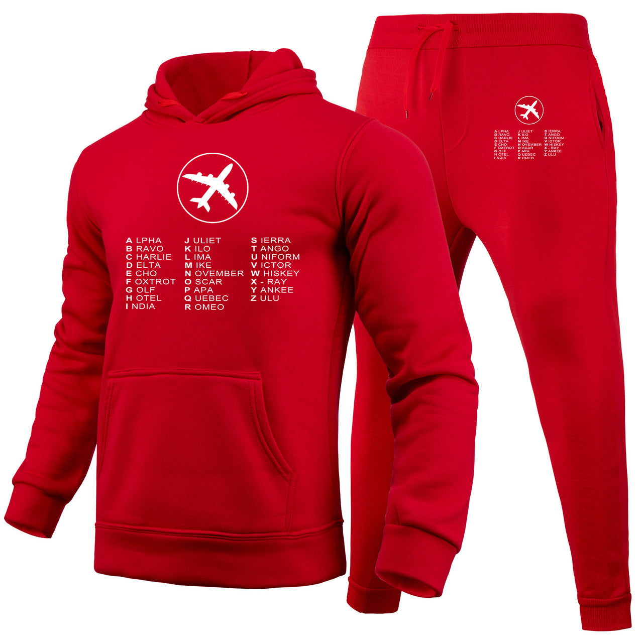 Aviation Alphabet 2 Designed Hoodies & Sweatpants Set