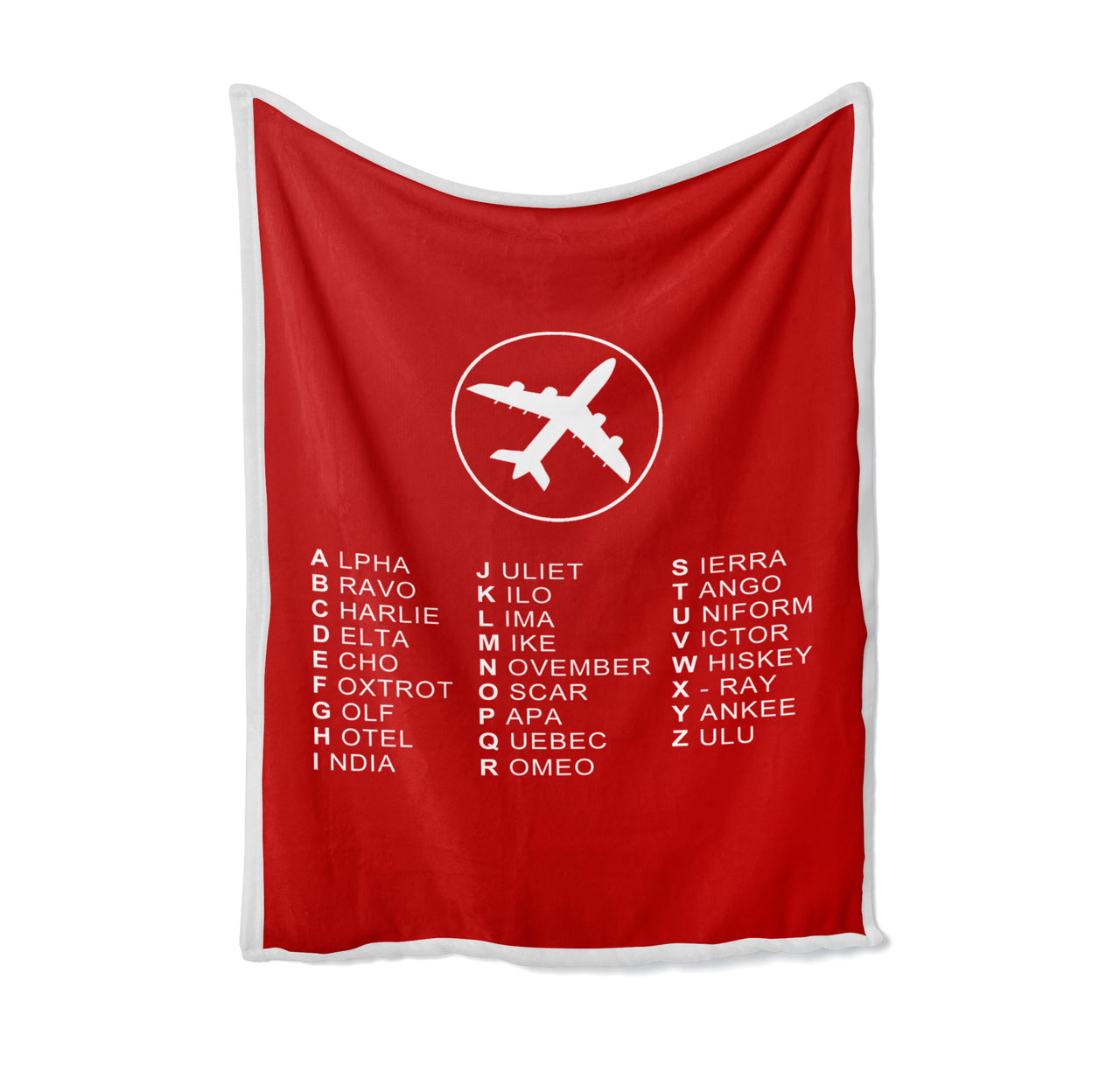 Aviation Alphabet 2 Designed Bed Blankets & Covers