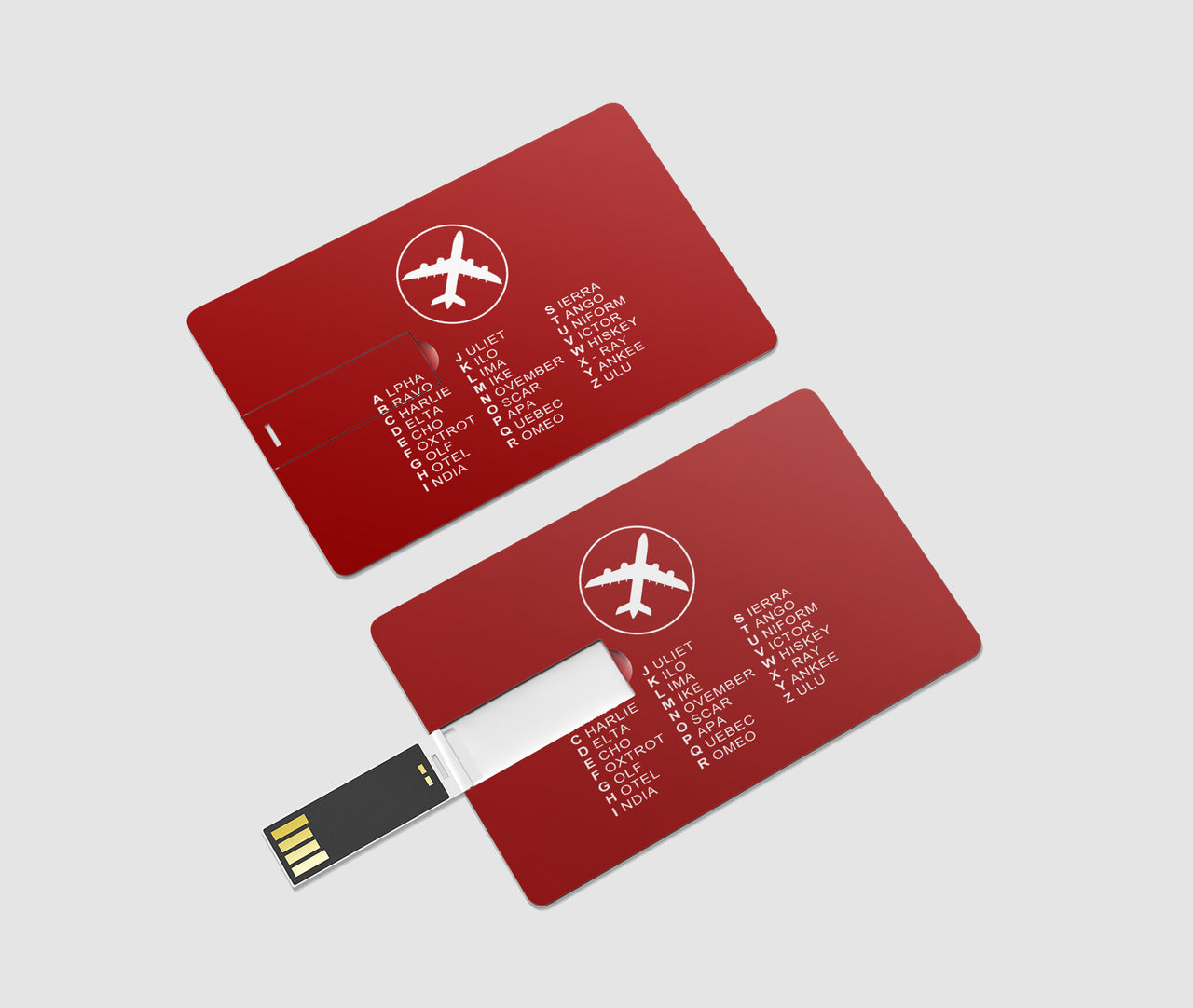 Aviation Alphabet 2 Designed USB Cards