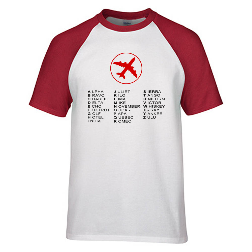 Aviation Alphabet 2 Designed Raglan T-Shirts
