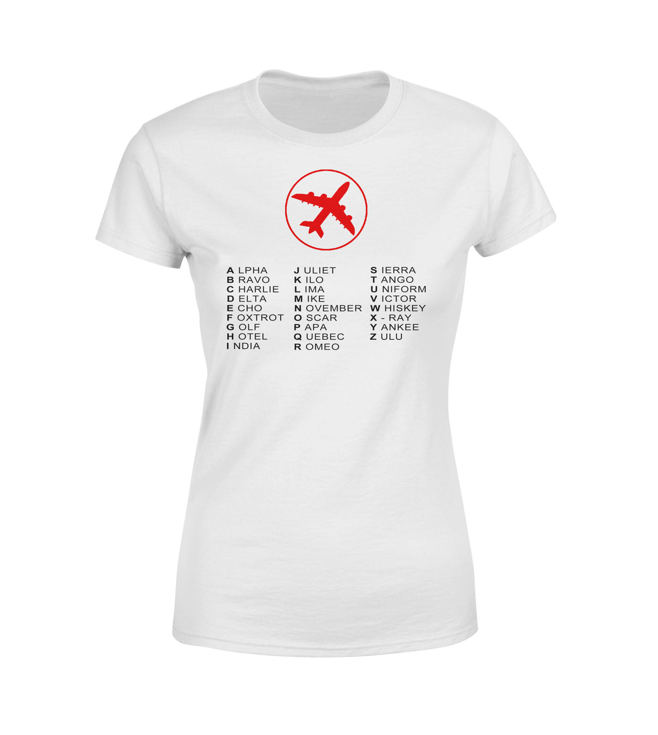 Aviation Alphabet 2 Designed Women T-Shirts