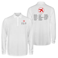 Thumbnail for Aviation Alphabet 2 Designed Long Sleeve Polo T-Shirts (Double-Side)