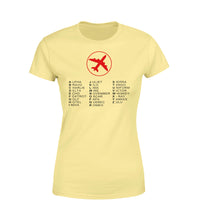 Thumbnail for Aviation Alphabet 2 Designed Women T-Shirts