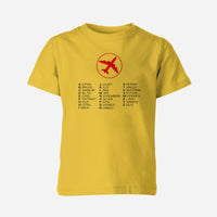 Thumbnail for Aviation Alphabet 2 Designed Children T-Shirts