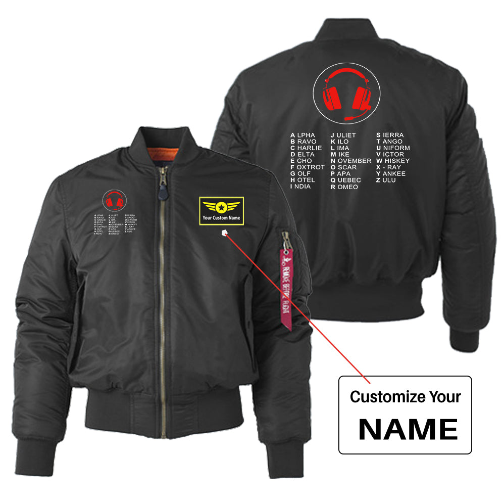 Aviation Alphabet 3 Designed "Women" Bomber Jackets