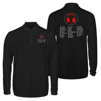 Thumbnail for Aviation Alphabet 3 Designed Long Sleeve Polo T-Shirts (Double-Side)