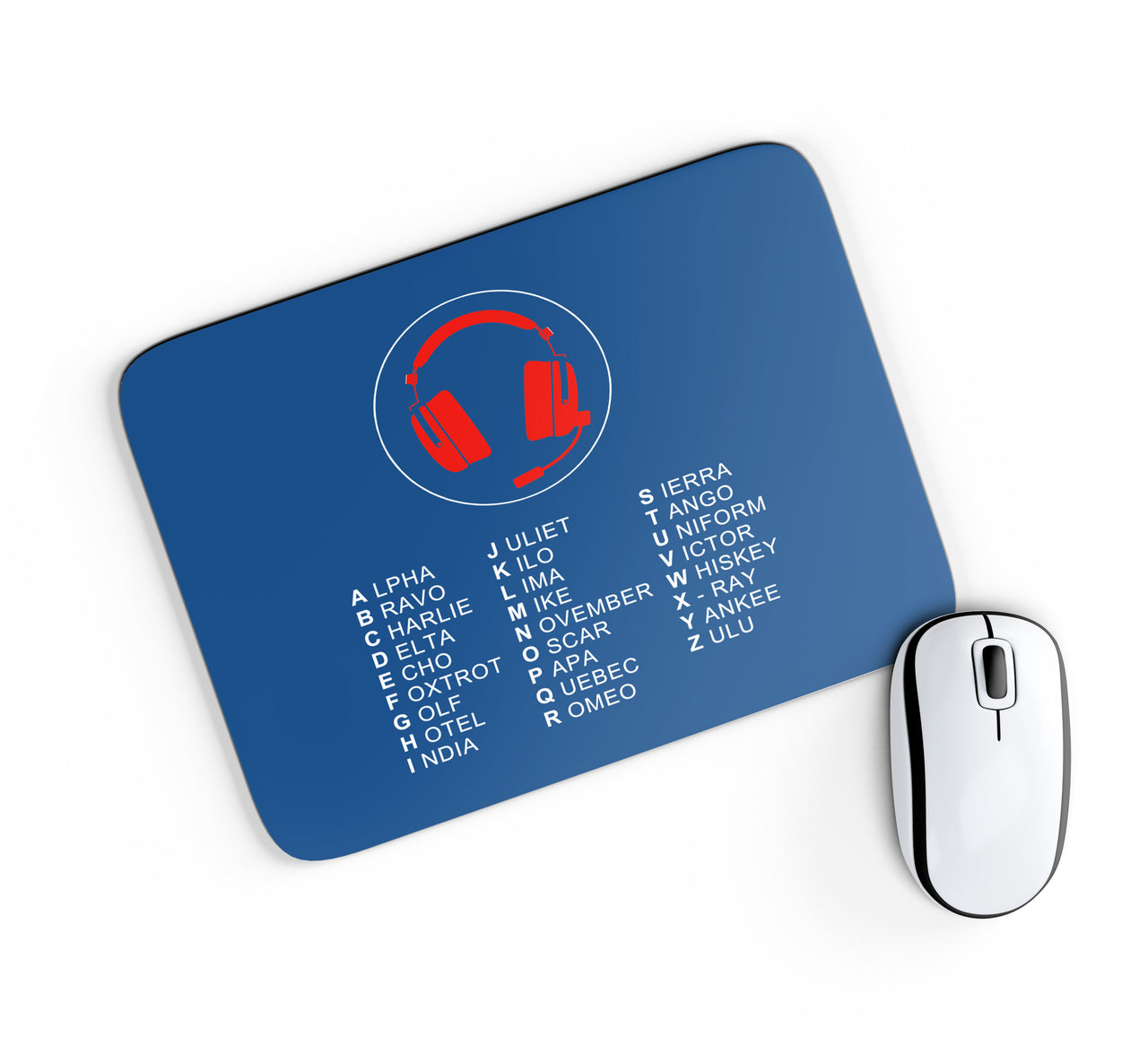 Aviation Alphabet 3 Designed Mouse Pads