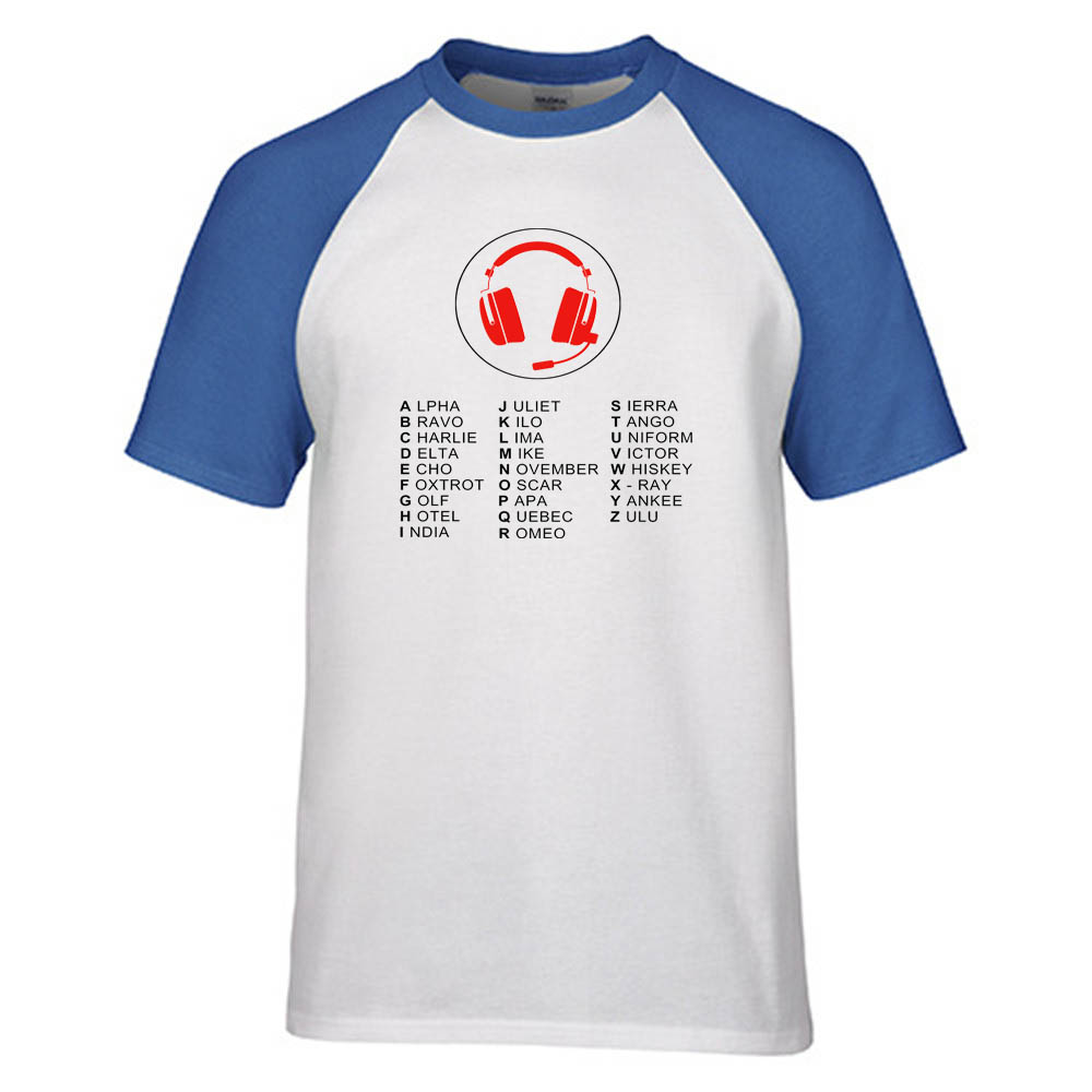 Aviation Alphabet 3 Designed Raglan T-Shirts