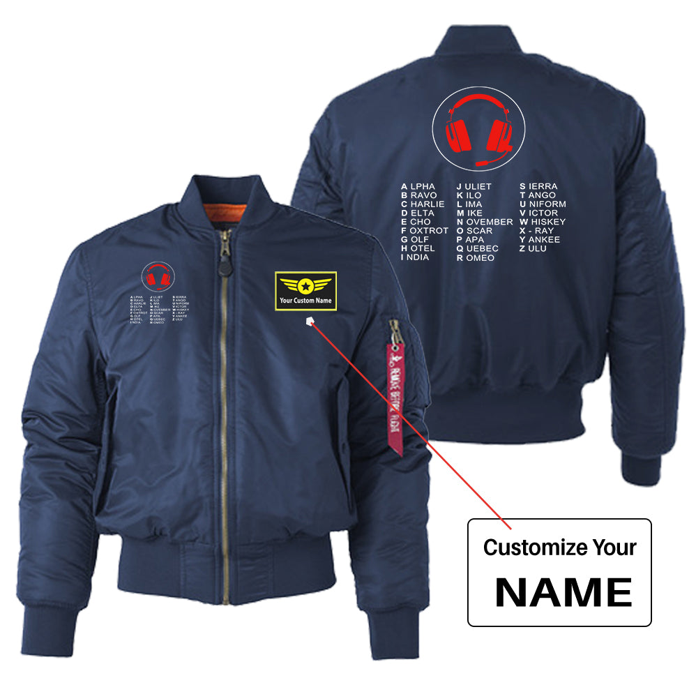 Aviation Alphabet 3 Designed "Women" Bomber Jackets