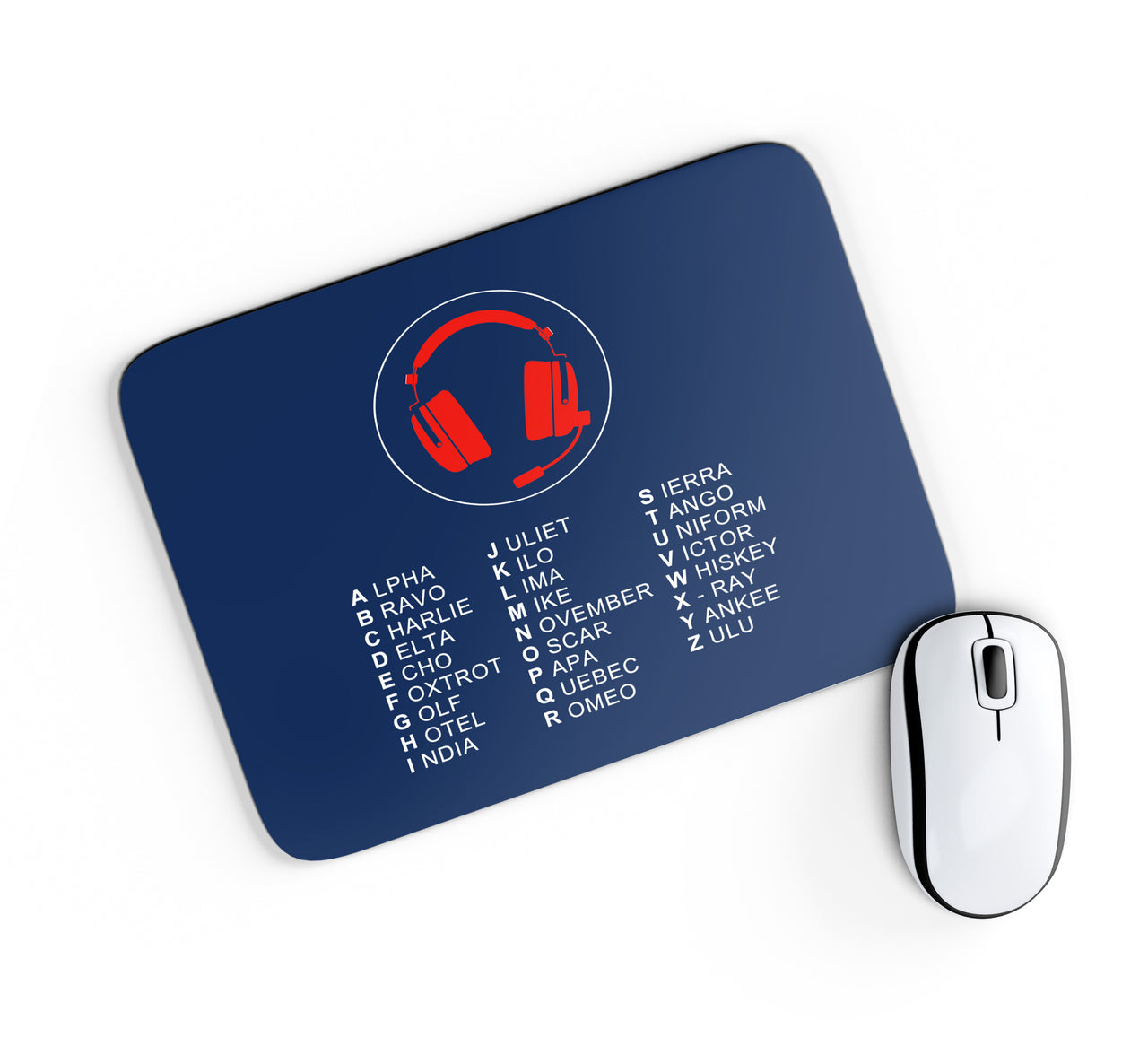 Aviation Alphabet 3 Designed Mouse Pads