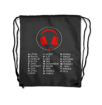 Thumbnail for Aviation Alphabet 3 Designed Drawstring Bags