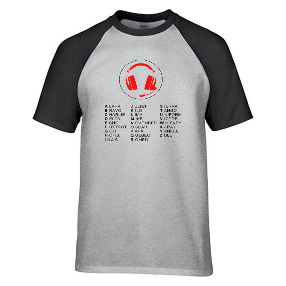 Aviation Alphabet 3 Designed Raglan T-Shirts