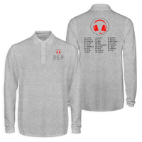Thumbnail for Aviation Alphabet 3 Designed Long Sleeve Polo T-Shirts (Double-Side)