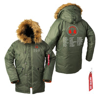 Thumbnail for Aviation Alphabet 3 Designed Parka Bomber Jackets