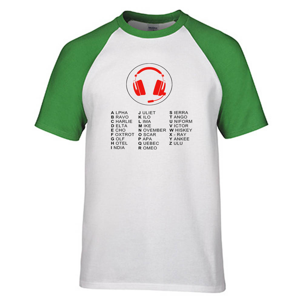 Aviation Alphabet 3 Designed Raglan T-Shirts