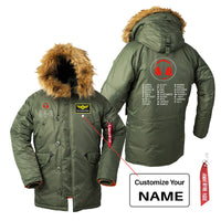 Thumbnail for Aviation Alphabet 3 Designed Parka Bomber Jackets