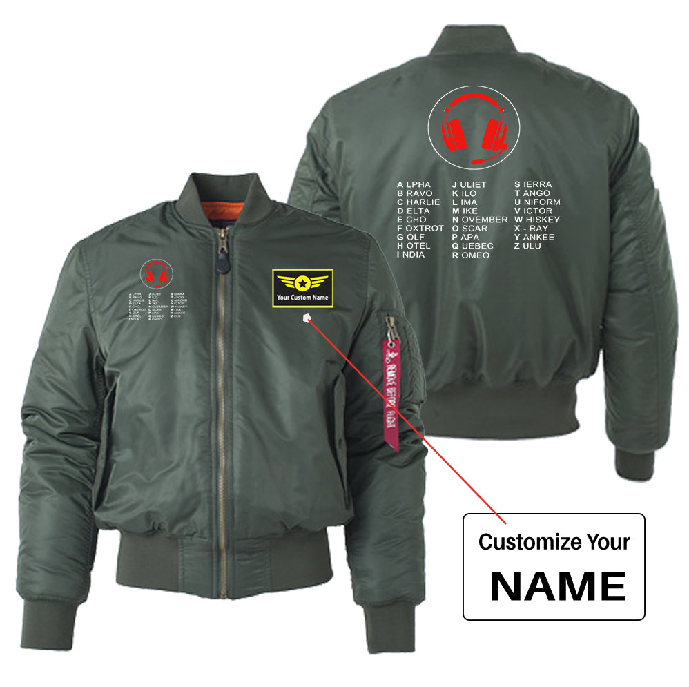 Aviation Alphabet 3 Designed "Women" Bomber Jackets