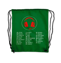 Thumbnail for Aviation Alphabet 3 Designed Drawstring Bags